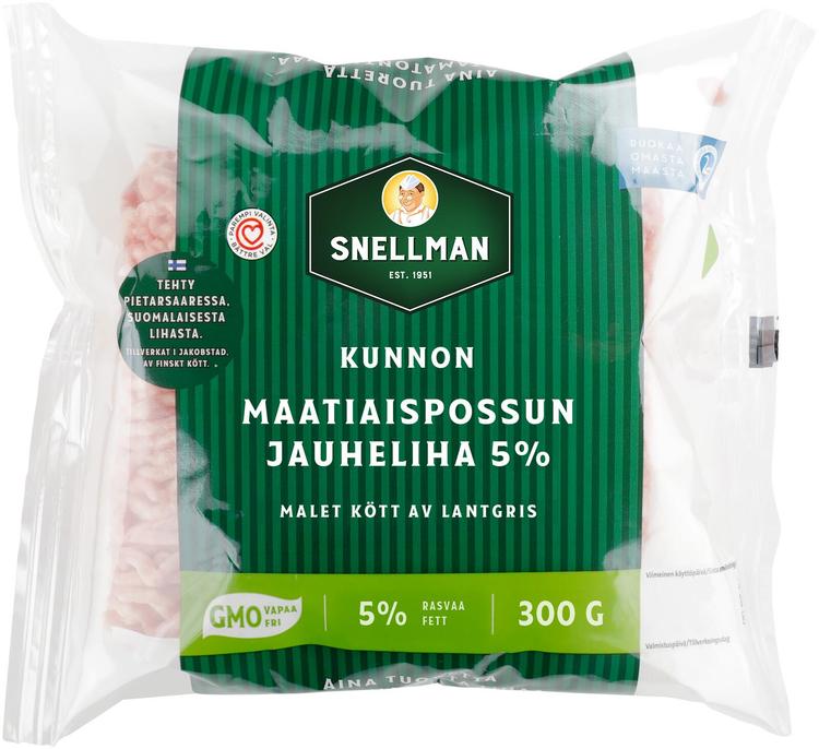 Snellman kunnon maatiaispossun jauheliha 5% 300 g