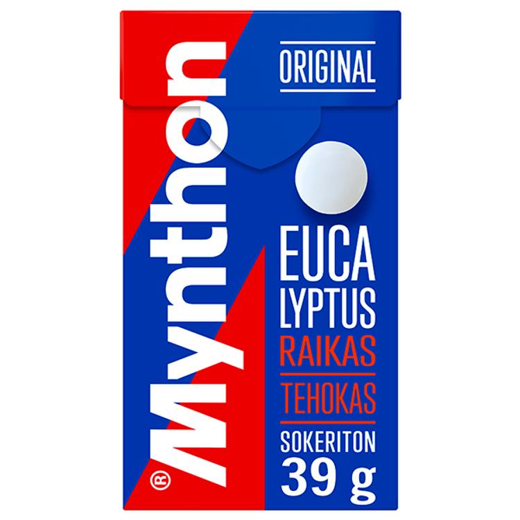 Mynthon Original Eucalyptus sokeriton kurkkupastilli 39g