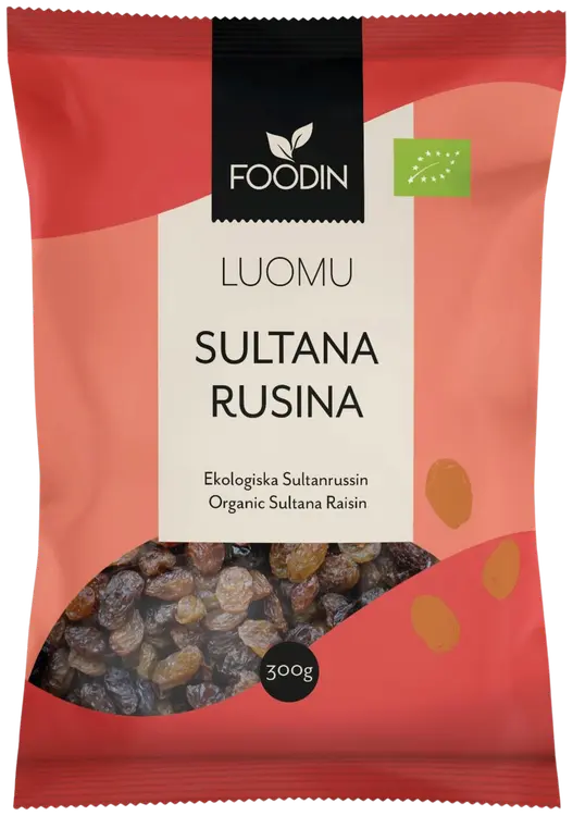 Foodin Sultana rusina, luomu 300g