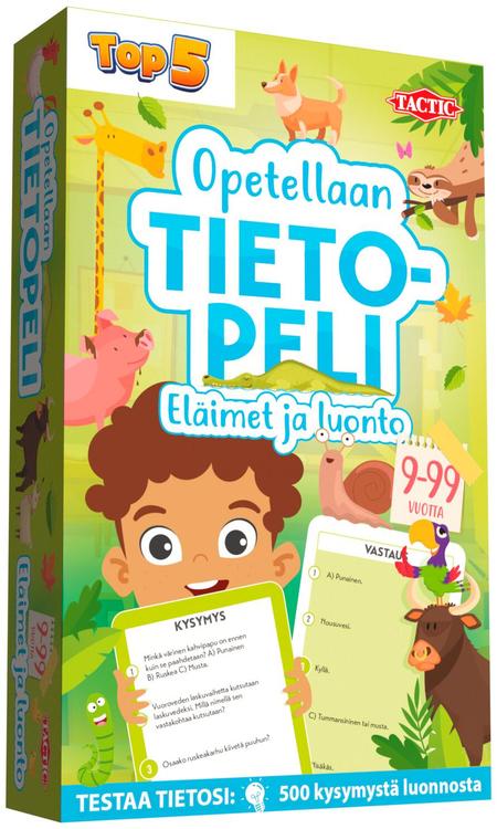 Tactic peli Opetellaan tietopeli Eläimet ja luonto