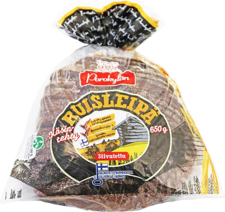 Porokylän Ruisleipä 650g siivutettu