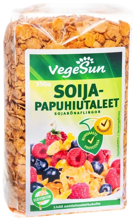 VegeSun soijapapuhiutaleet gluteeniton 350g