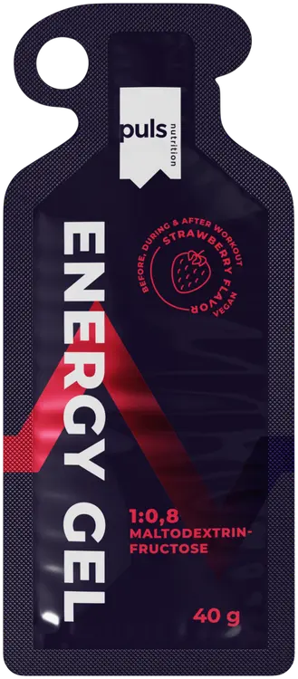 PULS Energiageeli 40 g Mansikanmakuinen energiageeli