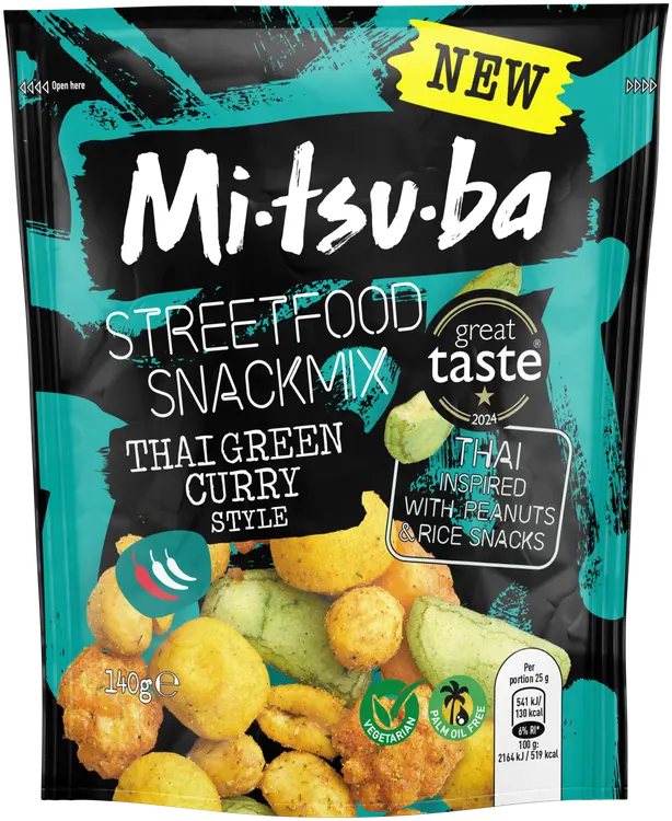 Mitsuba Streetfood Thai Green Curry Pähkinäsekoitus 140g