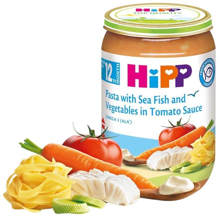 Hipp pasta-kala-juurviljapüree tomatikastmes 220 g, alates 12-elukuust