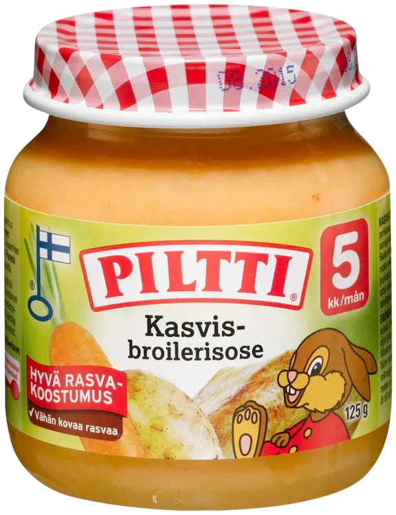 Piltti 125g Kasvis-broilerisose lastenateria 5kk