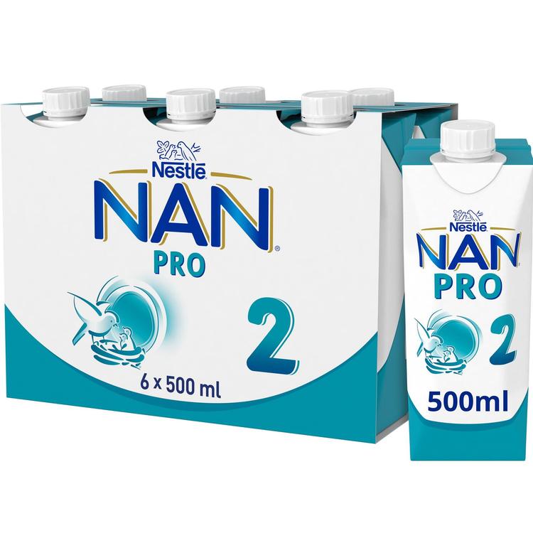 Nestlé Nan 6x500ml Pro 2maitopohjainen käyttövalmis vierotusvalmiste