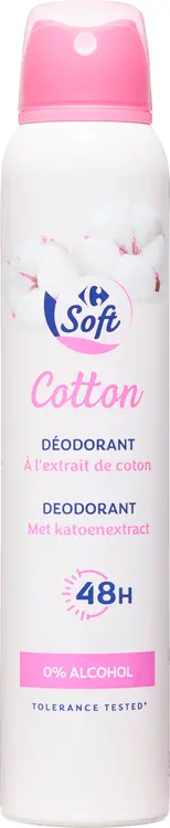 Carrefour Soft Cotton deo spray deodorantti 200 ml