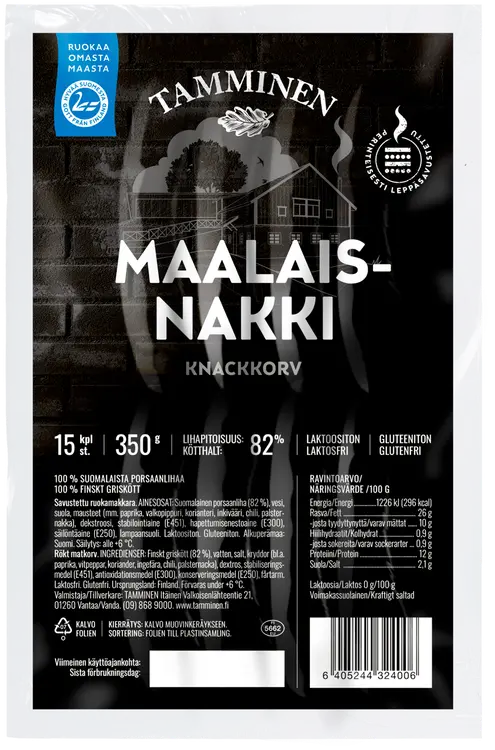 Tamminen Maalaisnakki 15kpl 350g