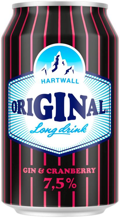Hartwall Original Long Drink Strong Cranberry muu alkohoolne jook 7,5%vol 330 ml