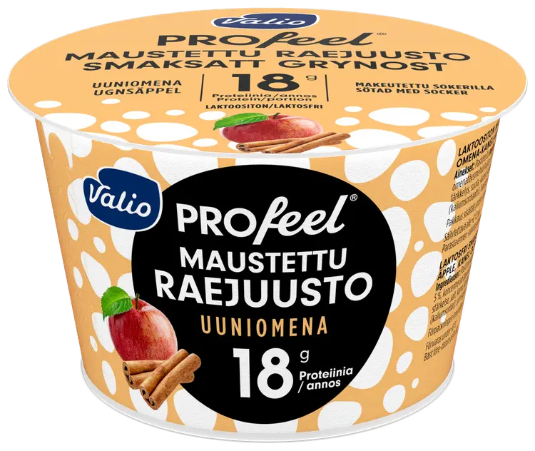 Valio PROfeel® maustettu raejuusto 170 g uuniomena laktoositon