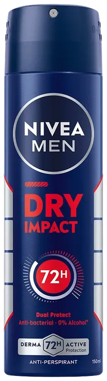 NIVEA MEN 150ml Dry Impact Deo Spray -antiperspirantti