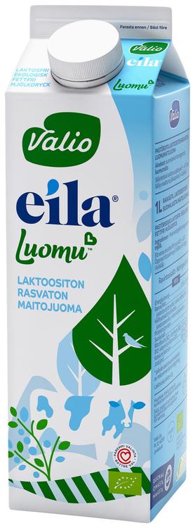 Valio Eila® Luomu™ rasvaton maitojuoma 1 l laktoositon