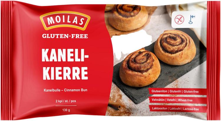 Moilas Gluten-Free Kanelikierre 2kpl/130g kypsä pakaste