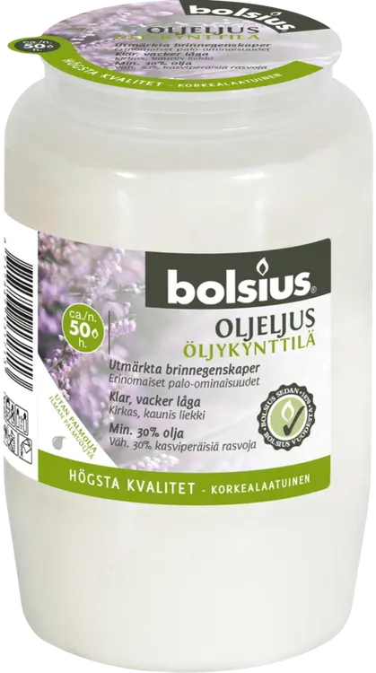 Bolsius Pieni öljykynttilä Valkoinen
