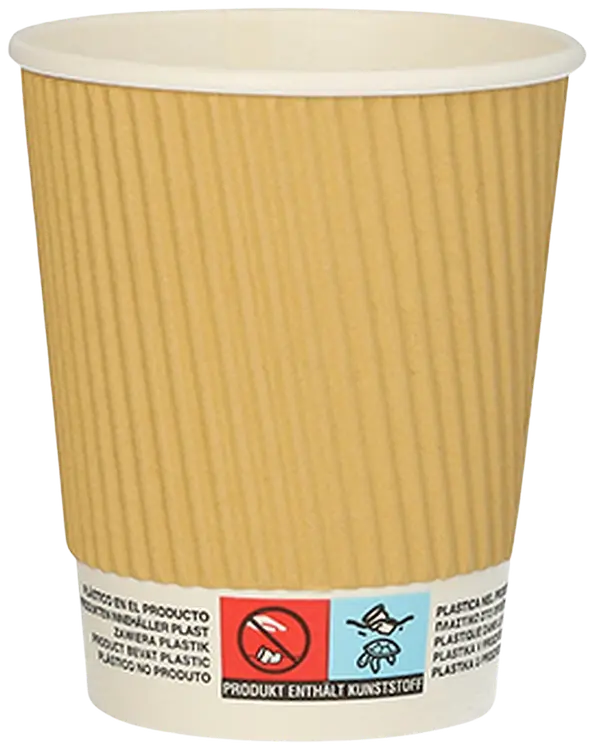 Papstar Pahvikuppi 20cl Ripple Wall 10kpl