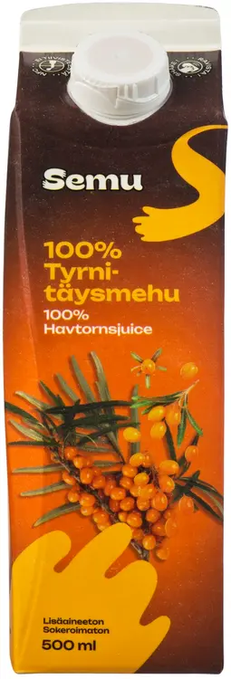 SEMU Tyrni täysmehu 100% 500ml