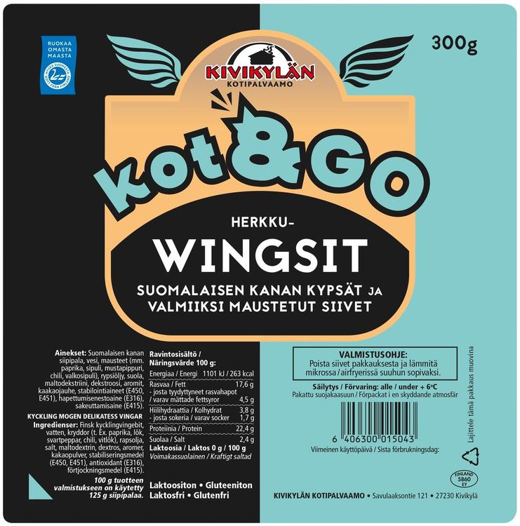 Kivikylän Kypsät Herkkuwingsit 300g