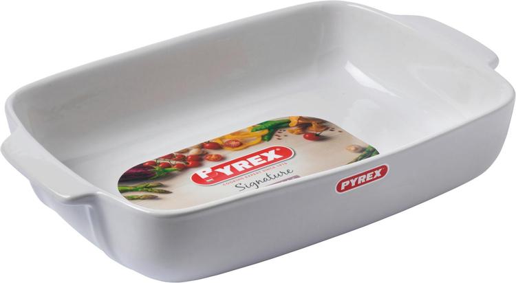 Ahjuvorm Pyrex Signature 35x25cm, valge keraamika
