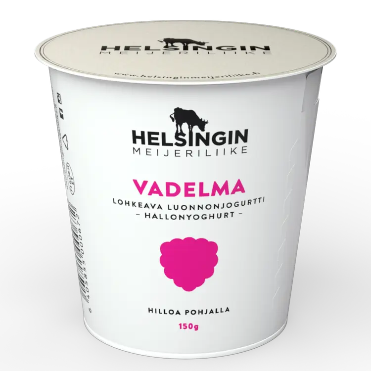 Helsingin Meijeriliike - Vadelma - lohkeava luonnonjogurtti 150g