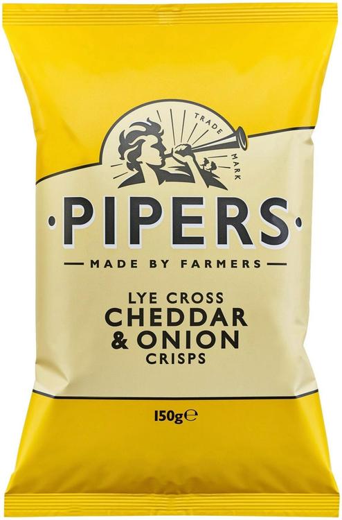 Pipers Crisps Lye Cross cheddar & sipuli perunalastu 150g
