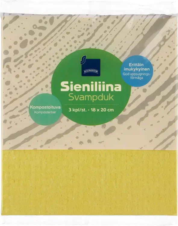 Rainbow sieniliina 18x20cm 3kpl