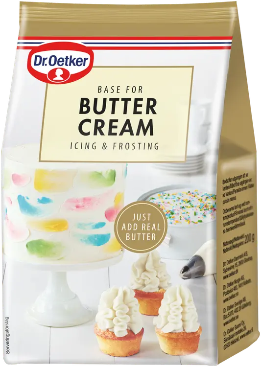Dr. Oetker  Base for BUTTER CREAM icing & frosting -kuorrutejauheseos 230g