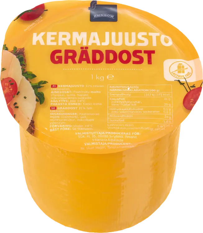 Rainbow 1 kg kermajuusto