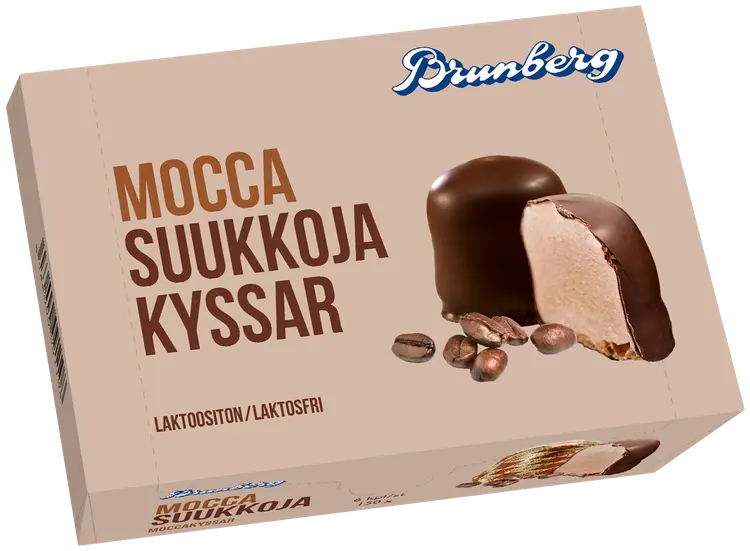Brunberg Moccasuukko kuorrutettuja vaahtomakeisia 150g/6kpl