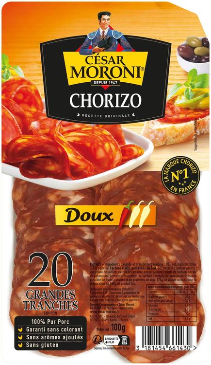 Chorizo viilud doux 100 g