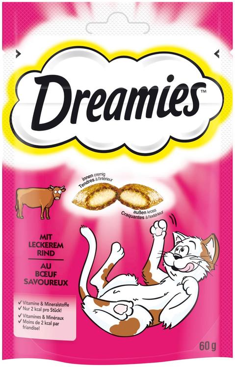 Suupiste DREAMIES kassidele loomalihaga 60g