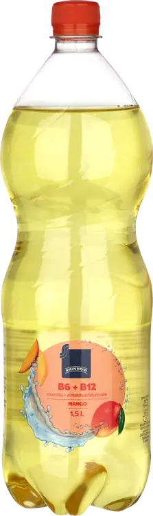 Coop mango hiilihapotettu juoma B6 + B12-vitamiini 1,5l