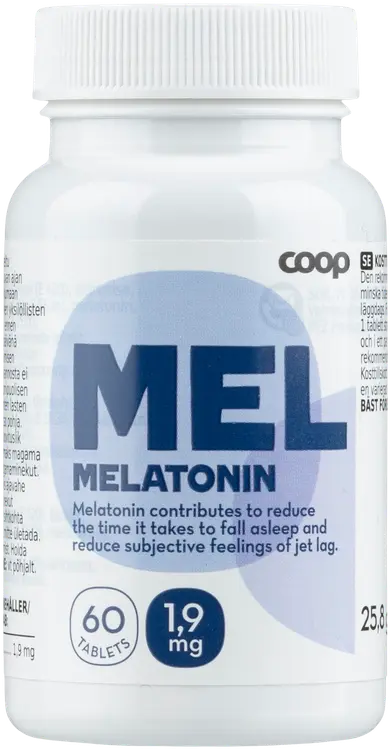 Coop Melatoniini 1,9mg 60 tablettia