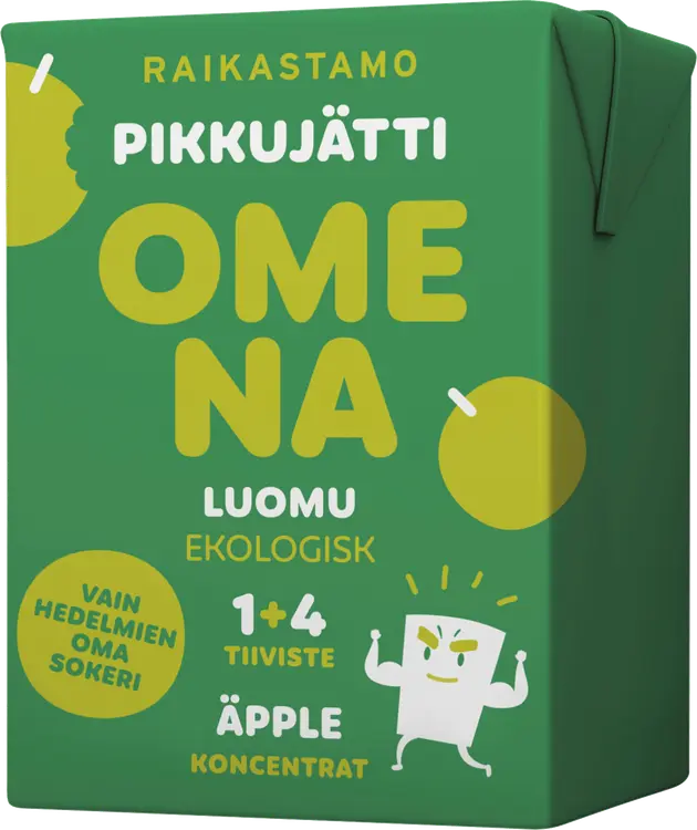 Raikastamo Pikkujätti Luomu Omenamehutiiviste 1+4, 200ml