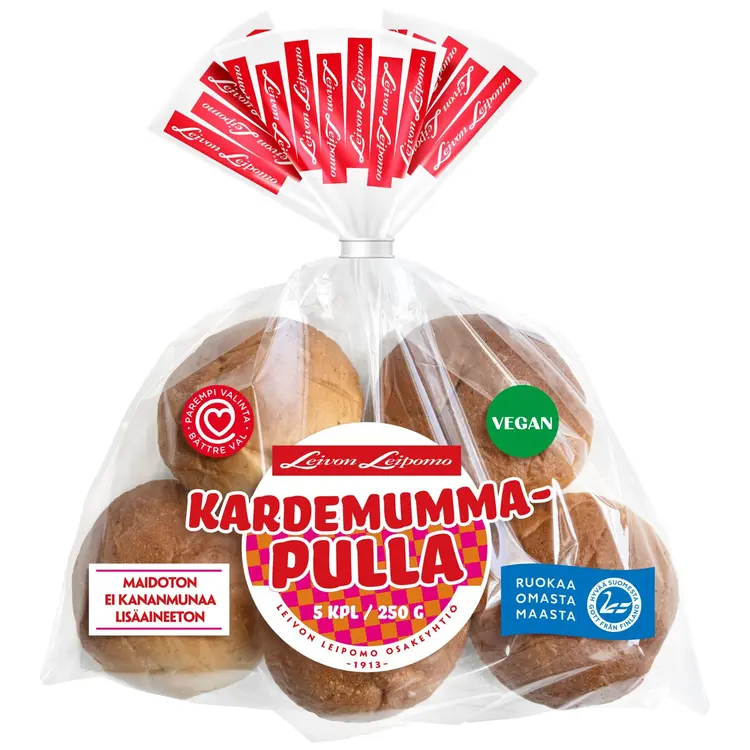 Leivon Leipomo Kardemummapulla 250g 5 kpl