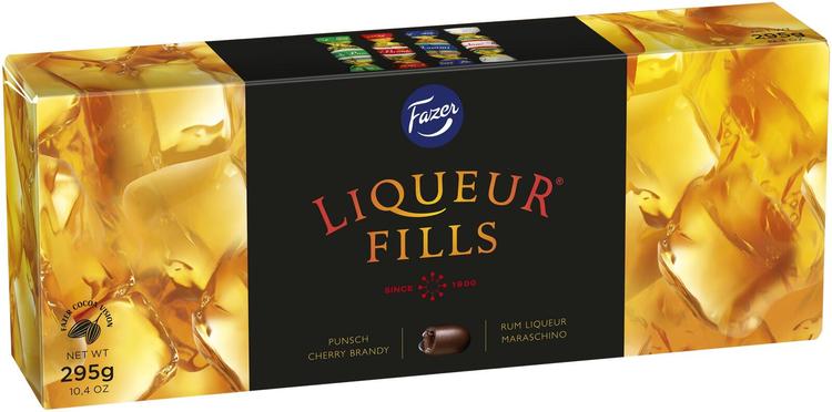 Fazer Liqueur Fills šokolaadid kommikarp 295g