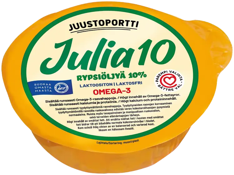Juustoportti Julia 10 % rypsiöljyvalmiste 440 g laktoositon