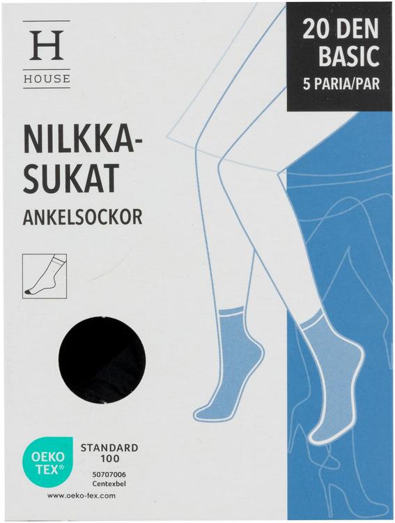 House naisten nilkkasukat 20 den 5-pack