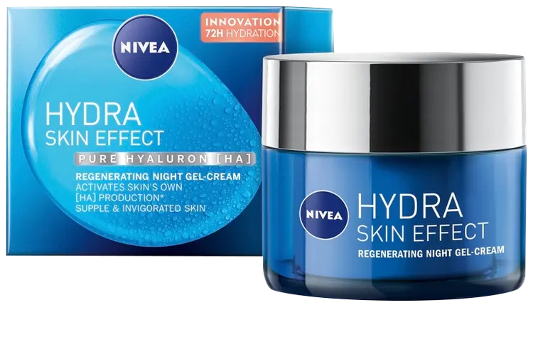 NIVEA 50ml Hydra Skin Effect Regenerating Night Gel-Cream -yövoide