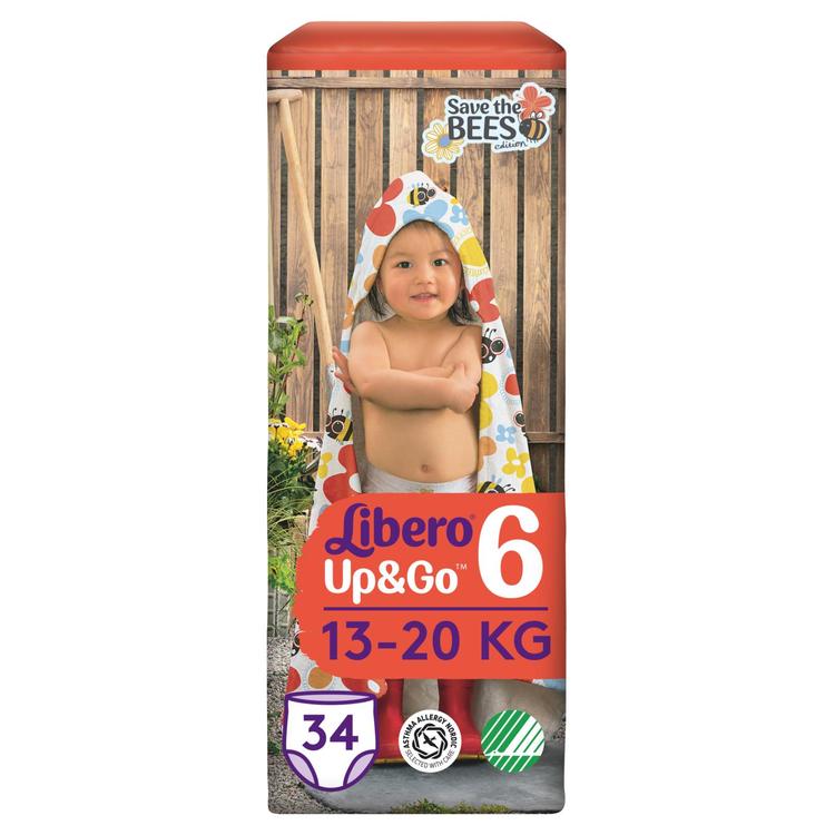 LIBERO Up&Go housuvaippa koko 6, 34kpl, 13-20 kg