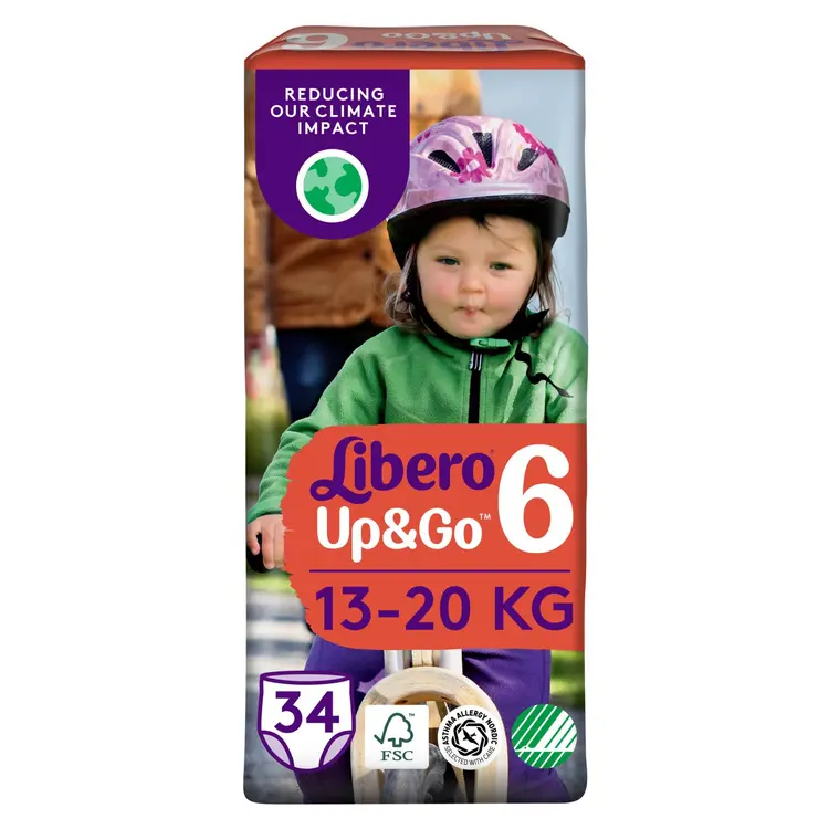 LIBERO Up&Go housuvaippa koko 6, 34kpl, 13-20 kg