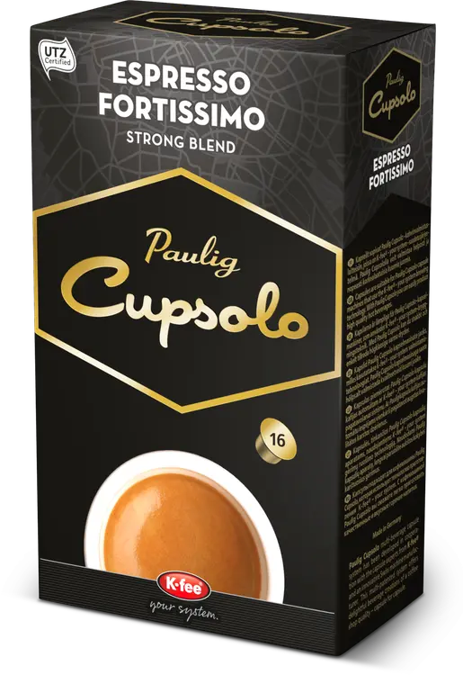 Paulig Cupsolo Espresso Fortissimo UTZ 16kpl paahdettua, jauhettua kahvia