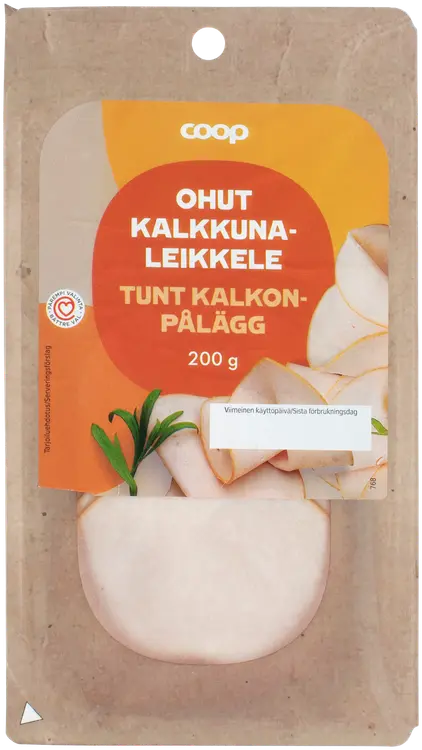 Coop Ohut Kalkkunaleikkele 200g