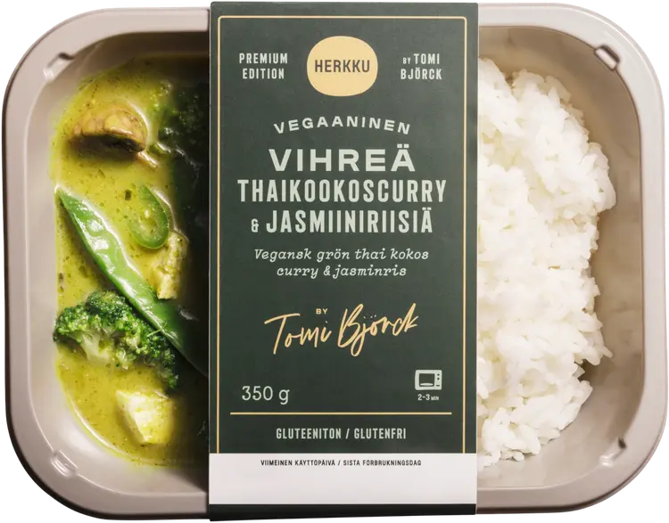 Herkku Vihreä thaikookoscurry & jasmiiniriisiä 350g