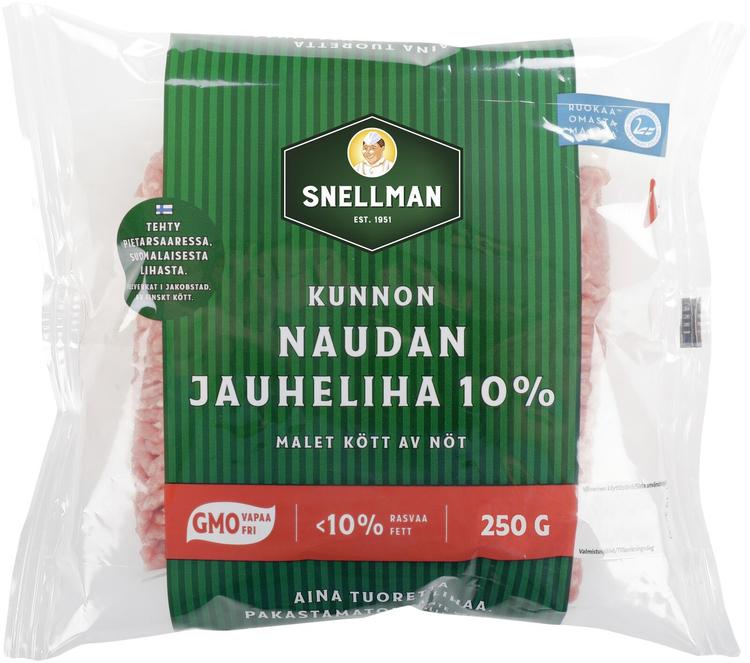 Snellman Kunnon naudan jauheliha 10 % 250 g