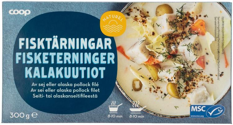 Coop kalakuutiot seiti- tai alaskanseitifileestä MSC 300 g pakaste