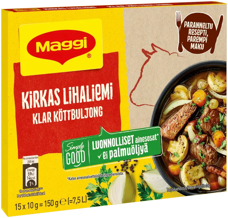 Maggi 150g Kirkas lihaliemi 15 palaa