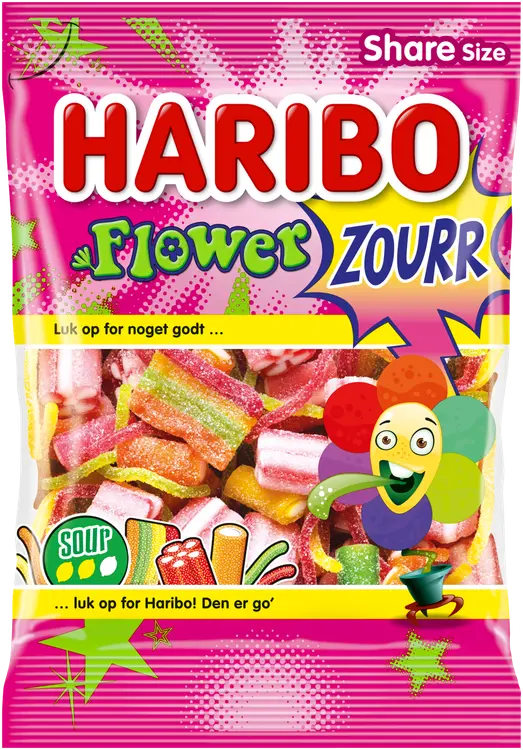 HARIBO Flowerzourr 250g Kirpeä karkkipussi