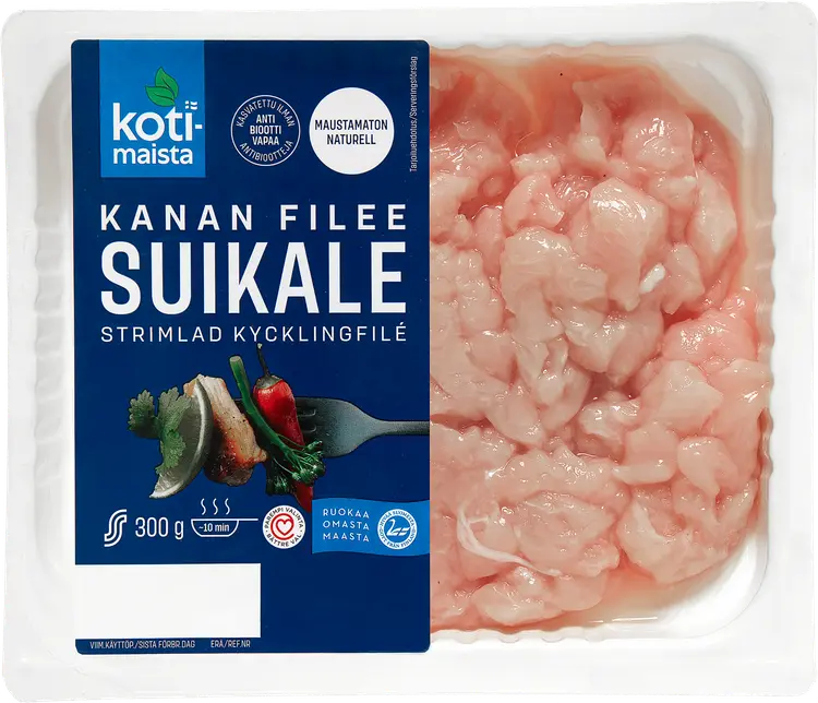Kotimaista Maustamaton Kanan Fileesuikale 300g
