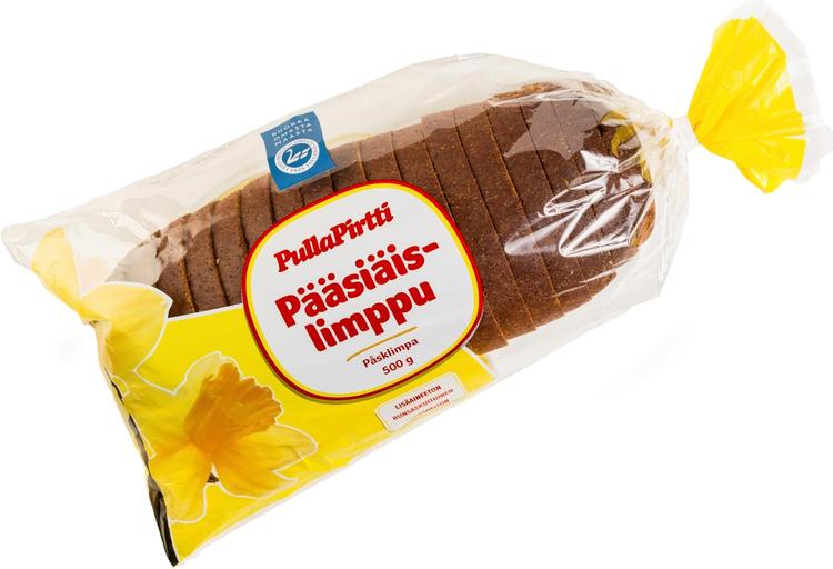 PullaPirtti Pääsiäislimppu 500g siiv lakton runsaskuit sekaleipä
